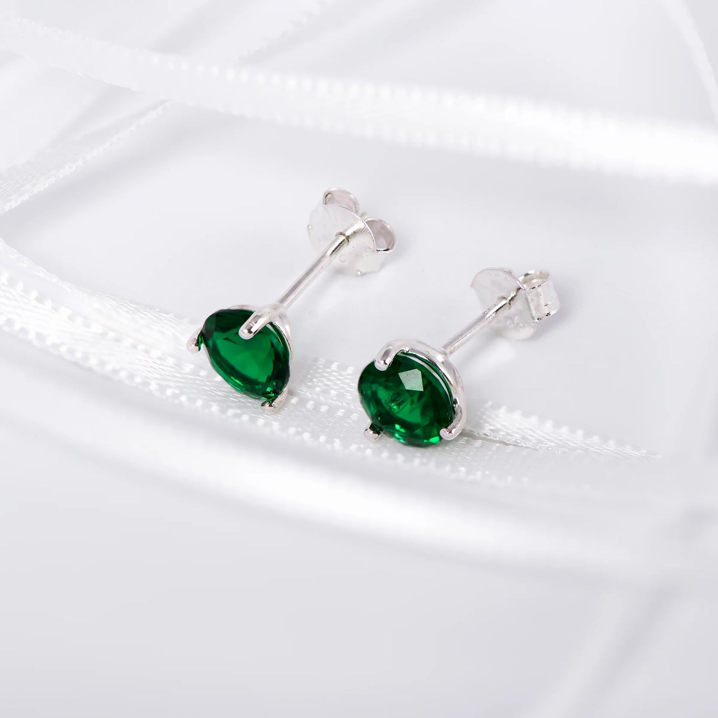 May Birthstone Stud Earrings