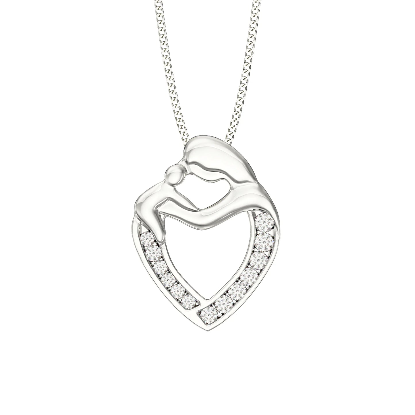 Mother & Child Heart Pendant