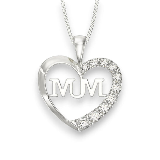 Mum Heart Pendant Necklace