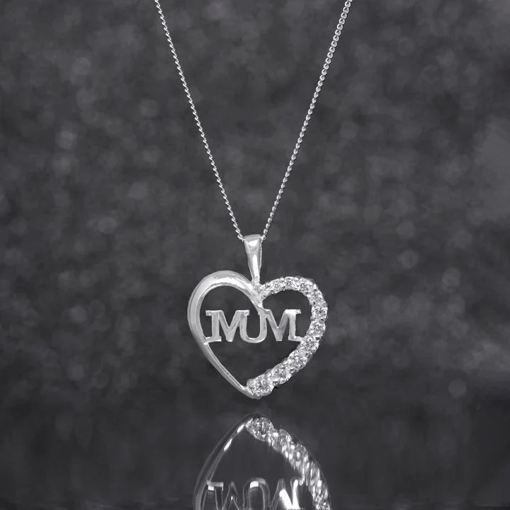 Mum Heart Pendant Necklace