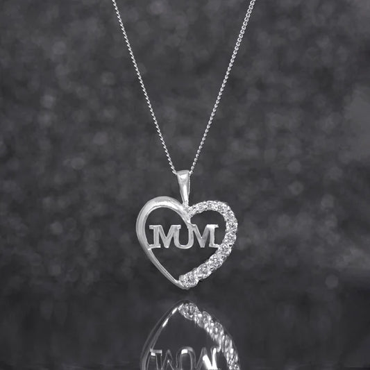 Mum Heart Pendant Necklace