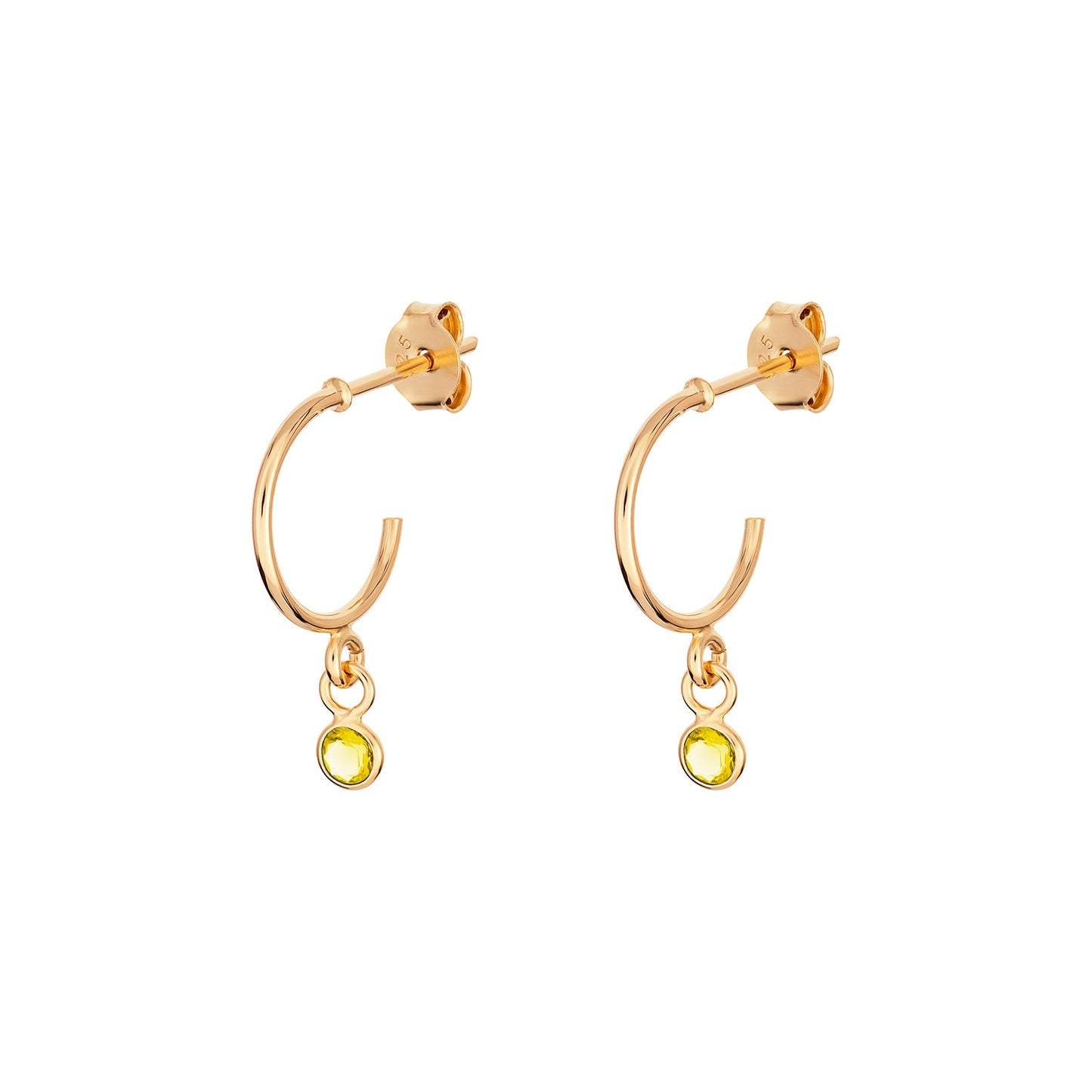 November Birthstone Hoop Earrings