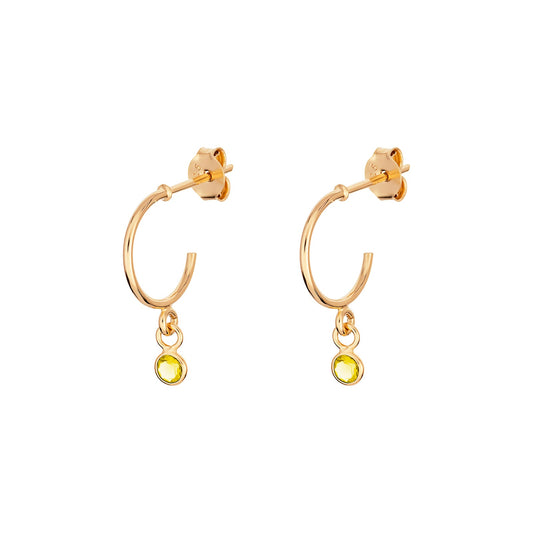 November Birthstone Hoop Earrings