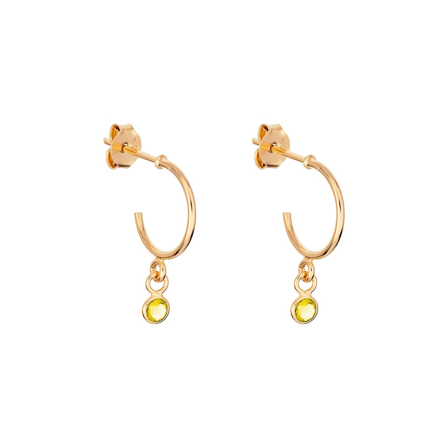 November Birthstone Hoop Earrings