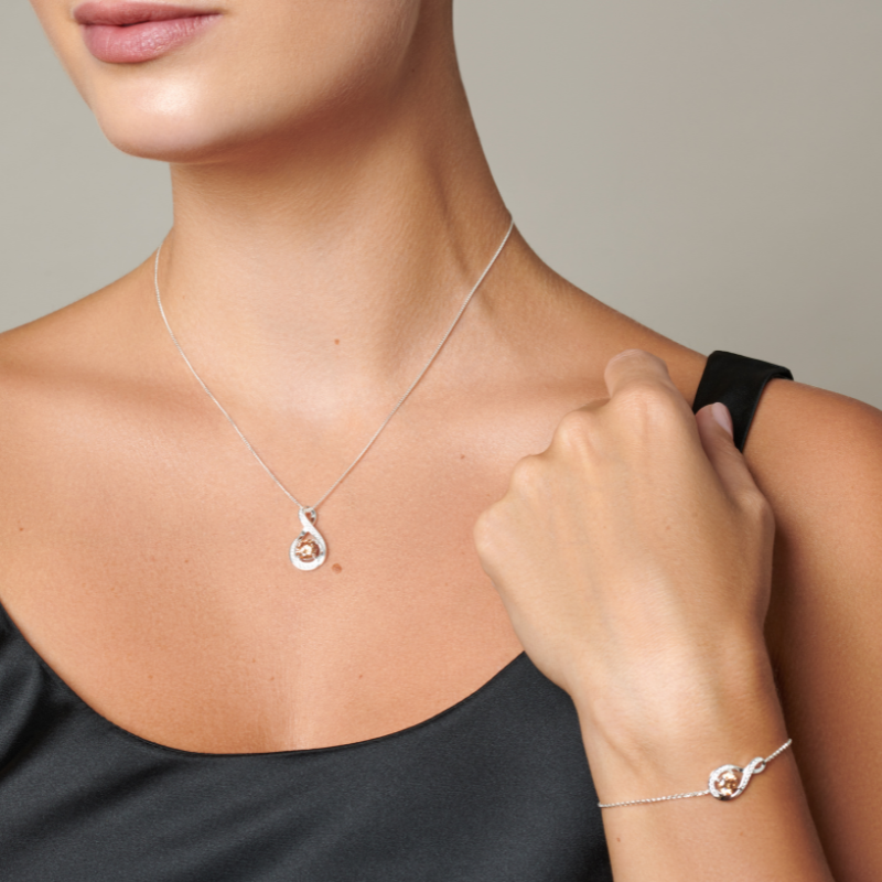 November Birthstone Infinity Bolo Bracelet