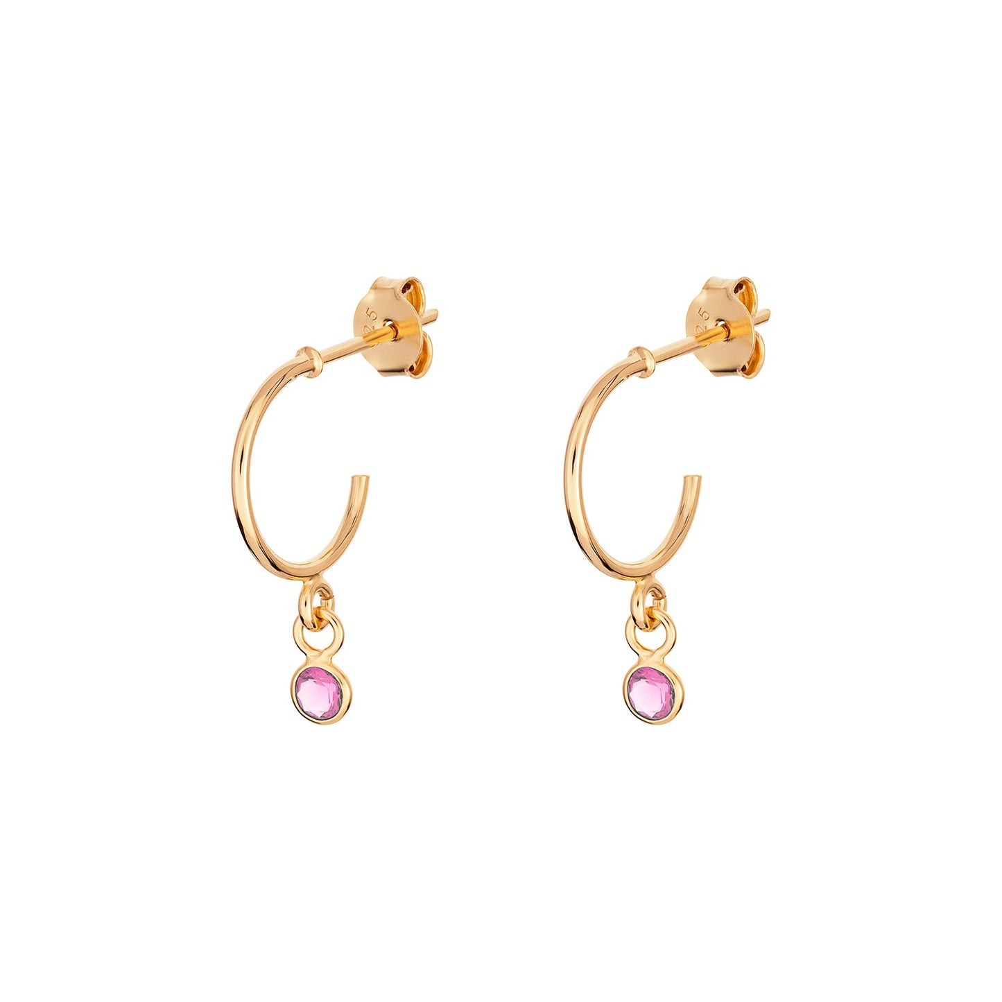 October Birthstone Hoop Earrings