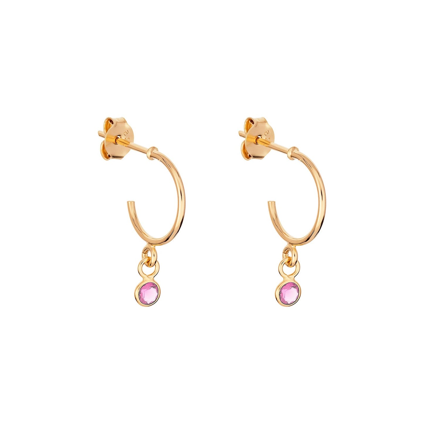 October Birthstone Hoop Earrings