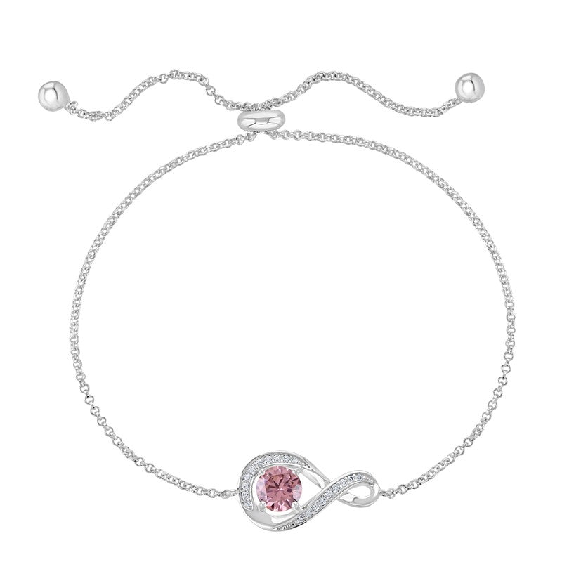 October Birthstone Infinity Bolo Bracelet