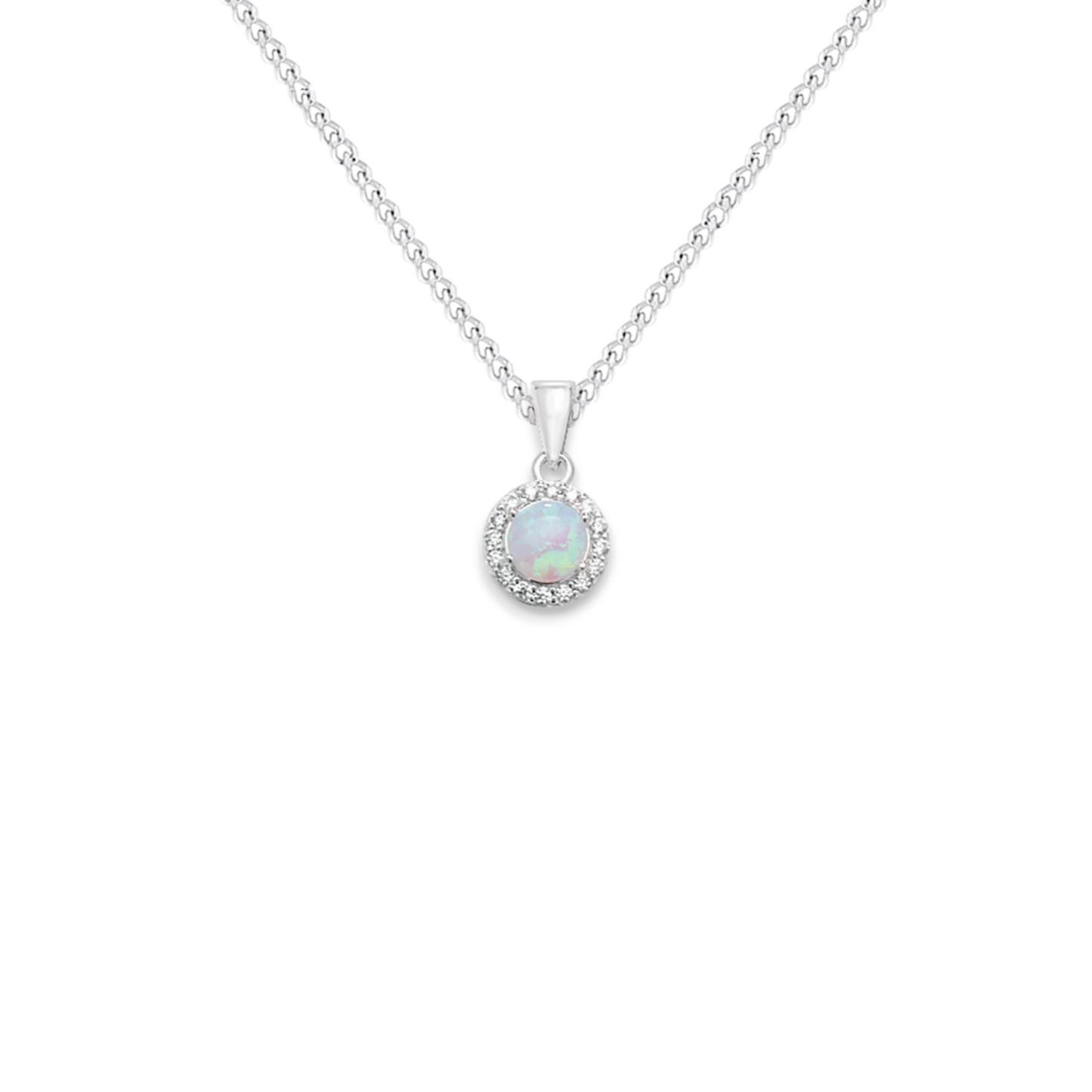 Opal Halo Necklace