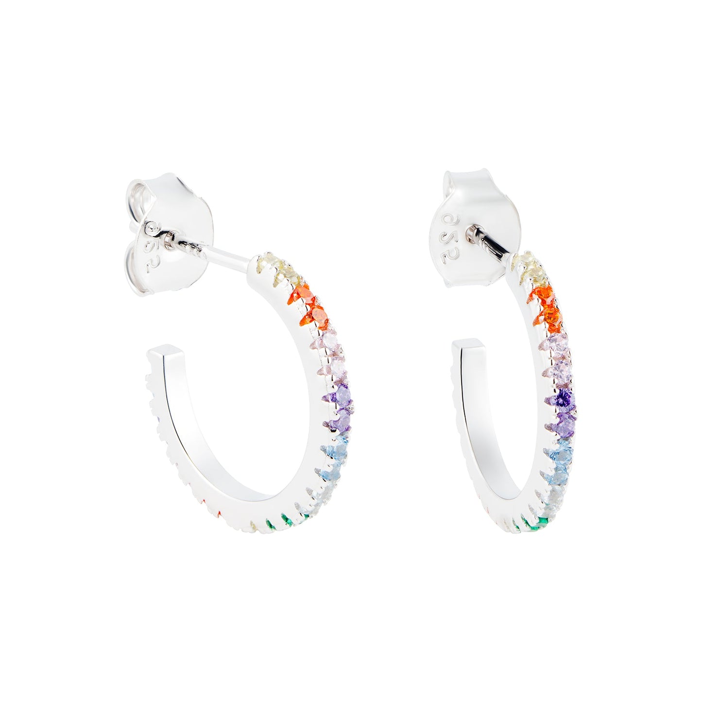 Rainbow Hoop Earrings