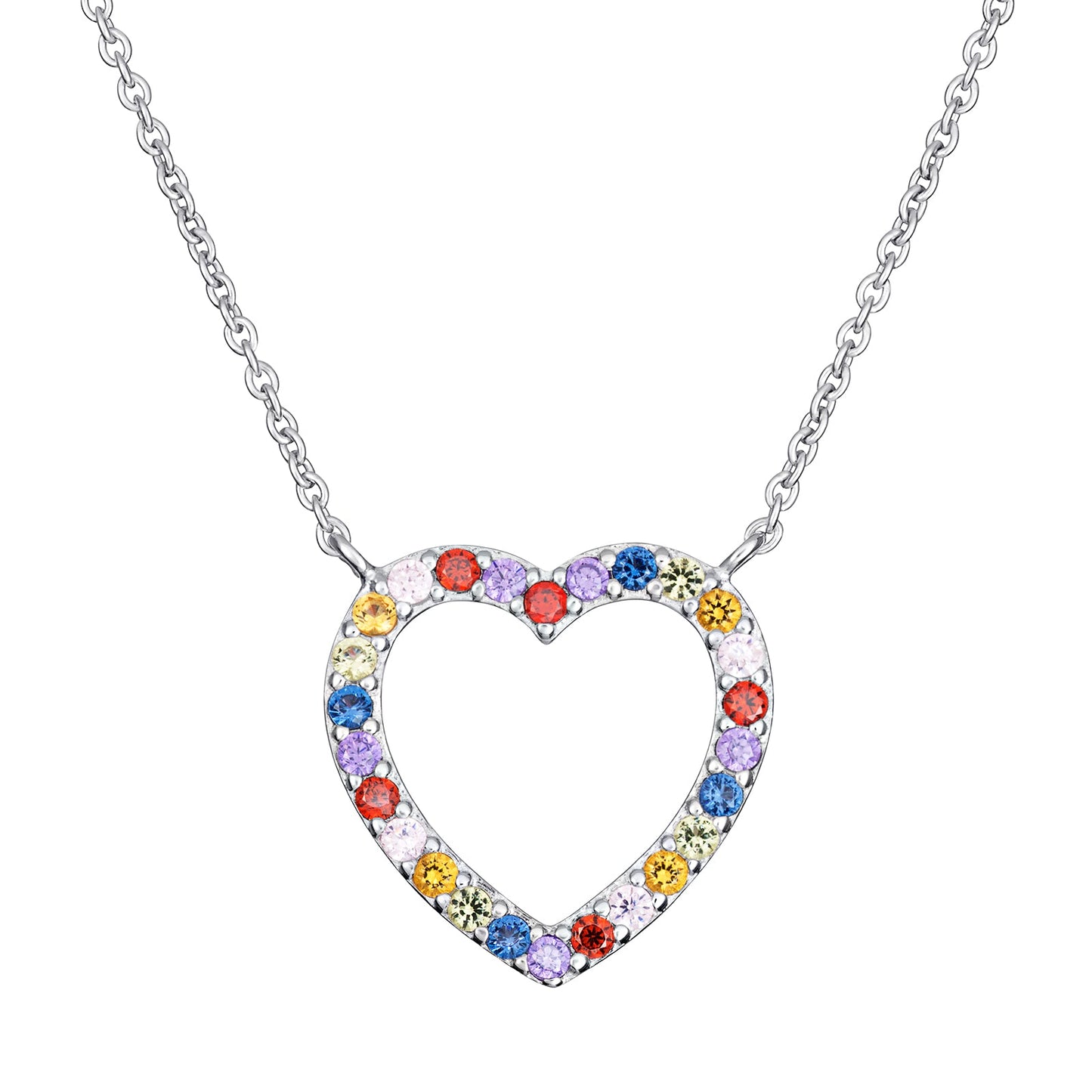 Rainbow Heart Necklace