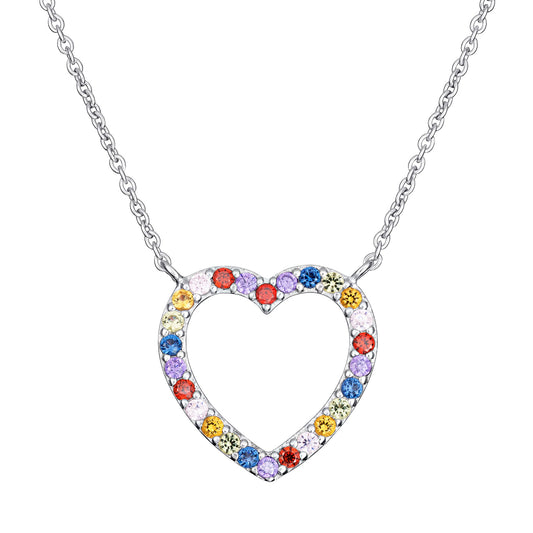 Rainbow Heart Necklace