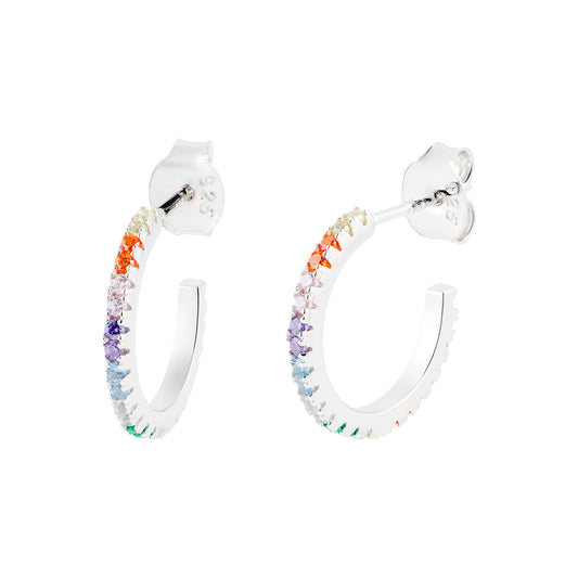 Rainbow Hoop Earrings
