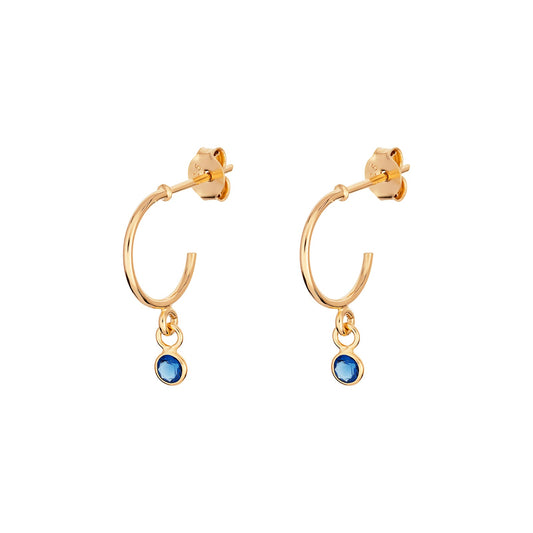 September Birthstone Hoop Earrings