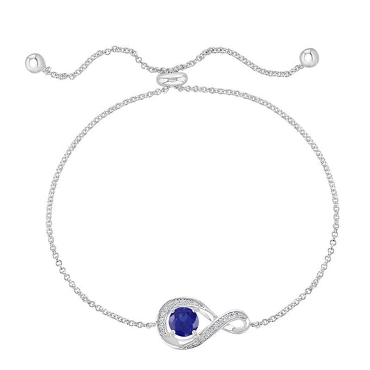 September Birthstone Infinity Bolo Bracelet