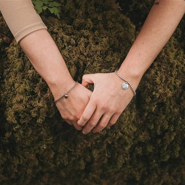 Beaded Bracelet with Heart Charm