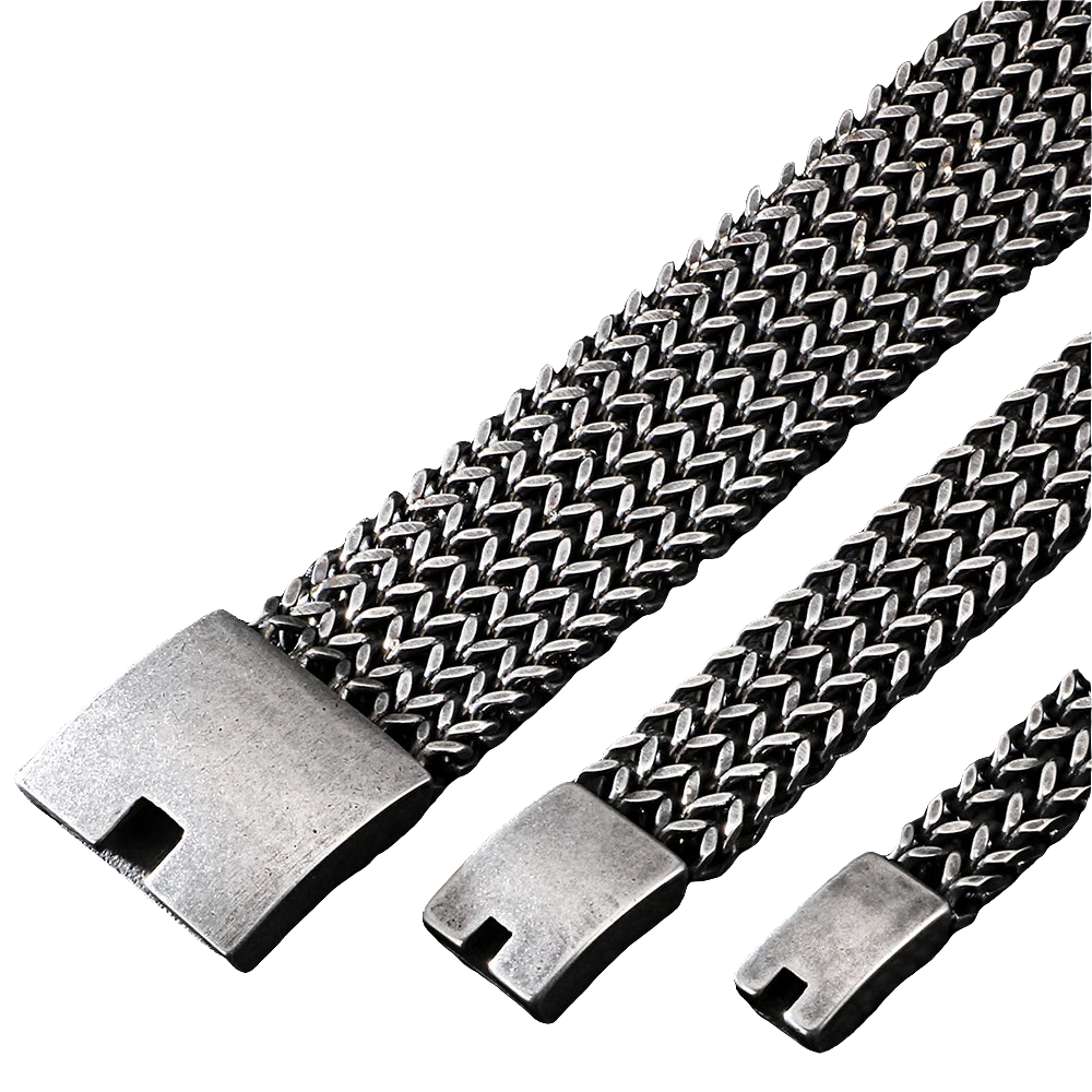 "Luxury Men's Cuban Curb Chain Bracelet Heavy Duty| Vintage Black Stainless Steel | High-End Sophistication"