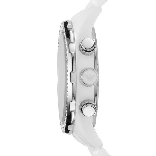 Emporio Armani Women’s Watch Ceramic White Strap With Mother Of Pearl Dial AR1456