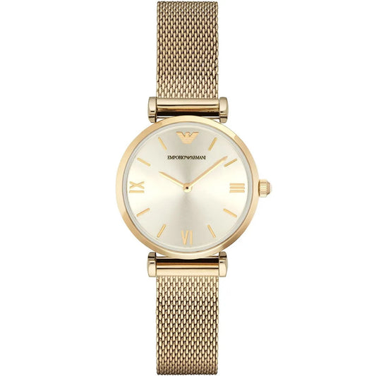 Emporio Armani Women’s Watch Stainless Steel Gold Mesh Strap With Gold Dial AR1957 Gianni