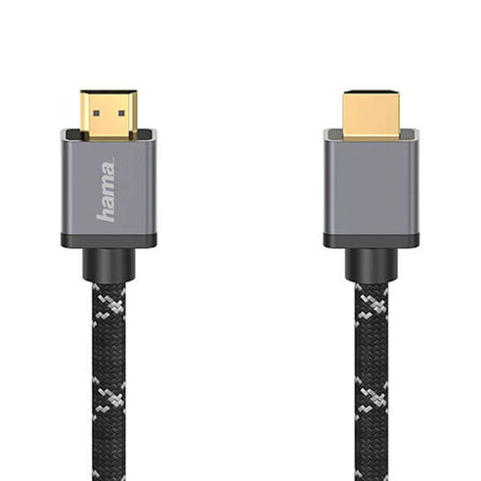 Hama Aluminium 8K Ultra-HD High Speed HDMI Cable, Aramid Fibre Braided, 3m