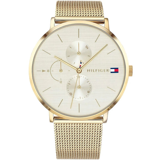Tommy Hilfiger Women’s Watch Stainless Steel Gold Mesh Strap With Gold Dial 1781943 Jenna